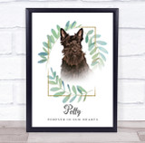 Scottish Terrier Pet Memorial Forever In Our Hearts Personalised Gift Print