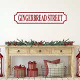 Gingerbread Street Chrsitmas Any Colour Any Text 3D Train Style Street Home Sign