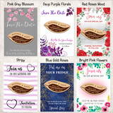 Feather Personalised Wooden Wedding Save The Date Magnets & Backing Cards