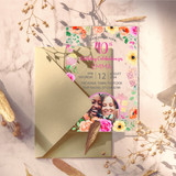 40th Or Any Age Photo Pink Floral Acrylic Clear Birthday Party Invitations