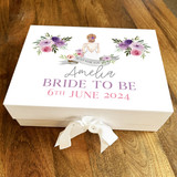 Brunette Bride To Be Bridal Shower Hen Party Wedding Personalised Gift Box
