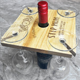 For Step Mum Mother's Day Personalised Gift 4 Wine Glass & Bottle Holder