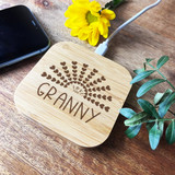 Hearts You Granny Charger Personalised Square Wireless Desk Pad Phone Charger