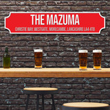 Morecambe The Mazuma Red & White Stadium Any Text Football Club 3D Train Street Sign