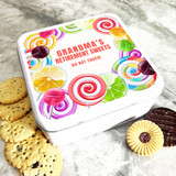 Square Grandma Retirement Sweets Personalised Treat Tin