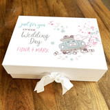 Just For You Pastel Personalised Wedding Day Keepsake Gift Memory Box