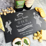 You've Graduated Congratulations Graduation Personalised Slate Cheese Board