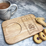 No.1 Best Dad Trophy Banner Personalised Tea & Biscuits Treat Serving Board