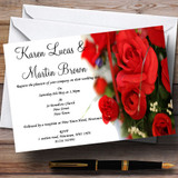 Romantic Red Roses Customised Wedding Invitations