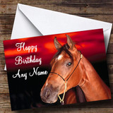 Horse Portrait Customised Birthday Card