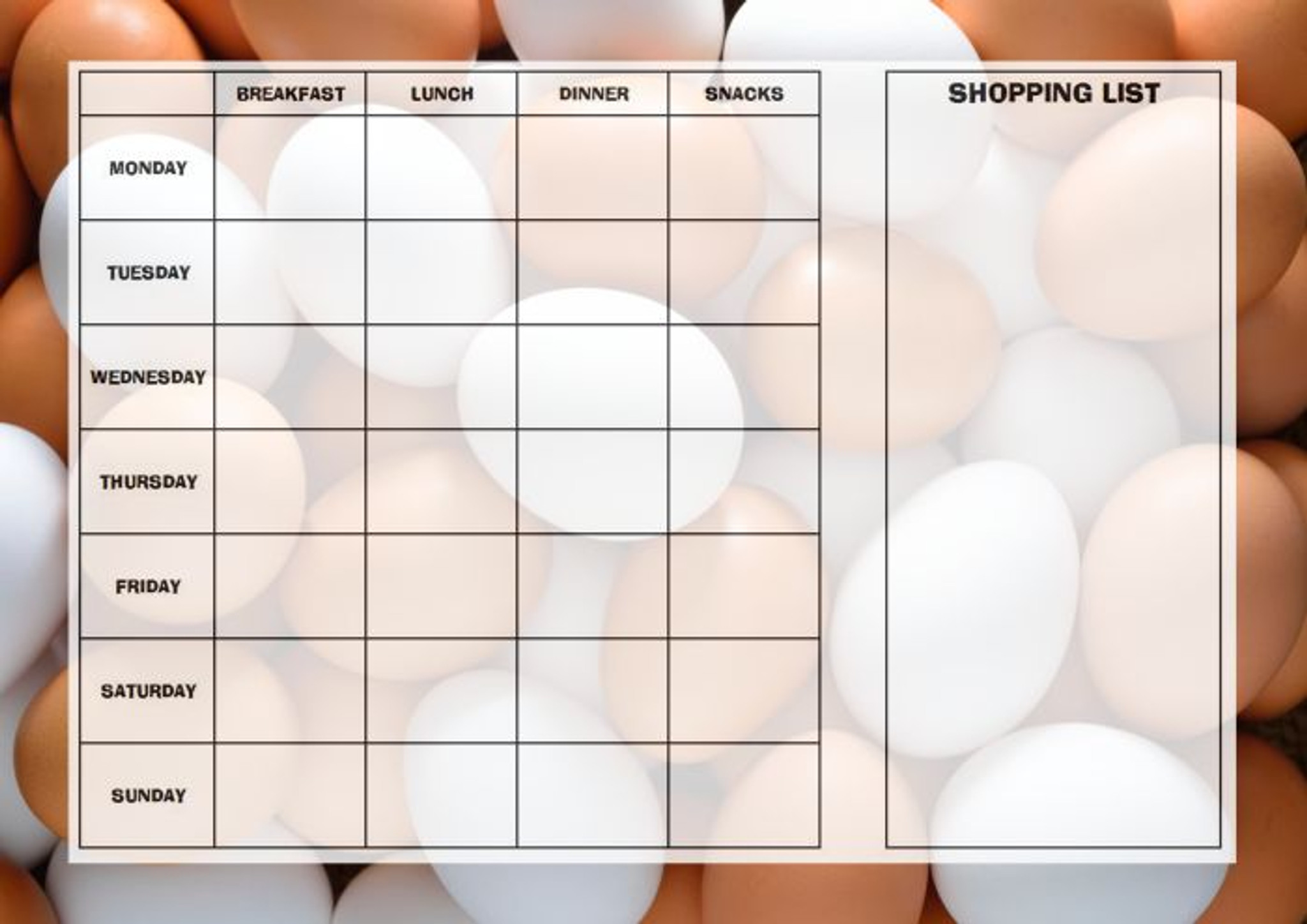 Weekly Chart Planner