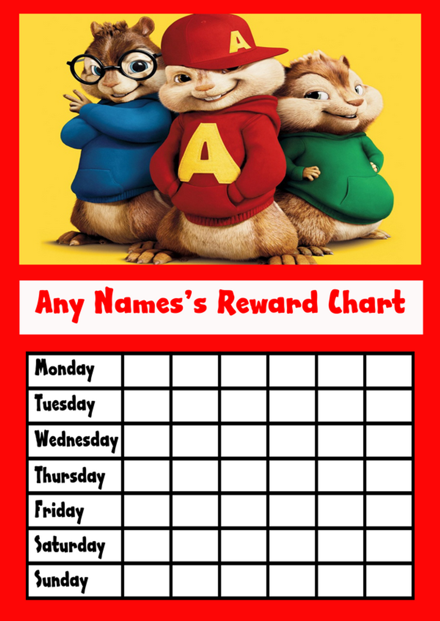 Octonauts Reward Chart