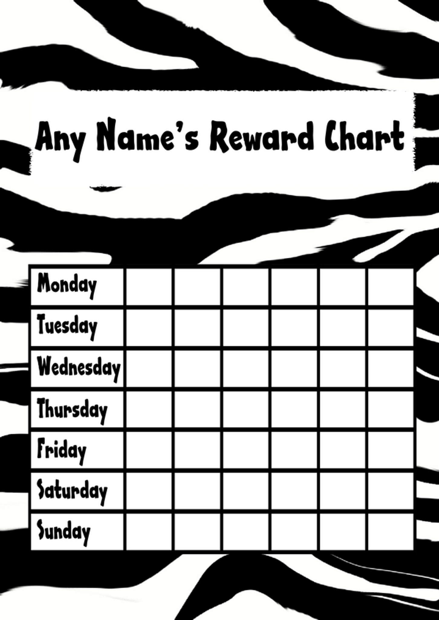 Animal Print Chart