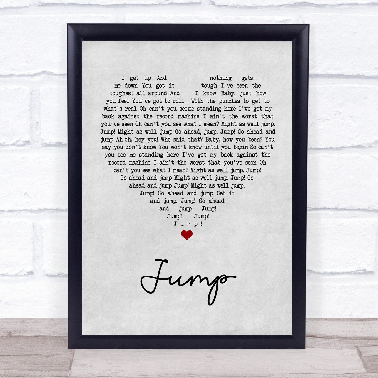 Van Halen Jump Grey Heart Music Gift Poster Print Party Animal Print