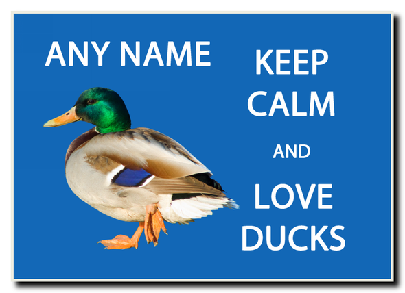 Keep Calm And Love Ducks Jumbo Magnet