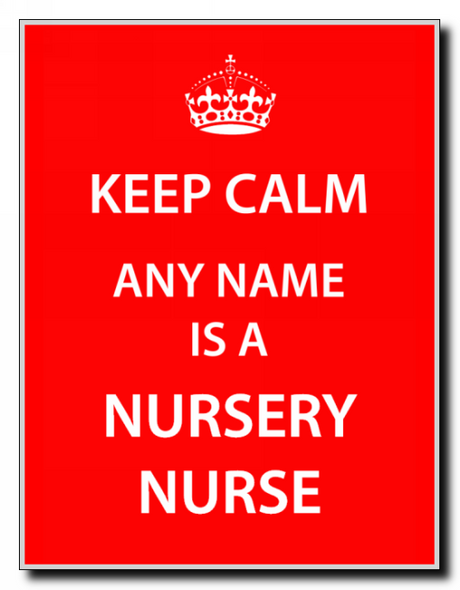 Nursery Nurse Keep Calm Jumbo Magnet