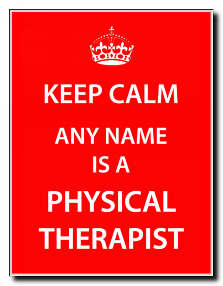 Physical Therapist Keep Calm Jumbo Magnet