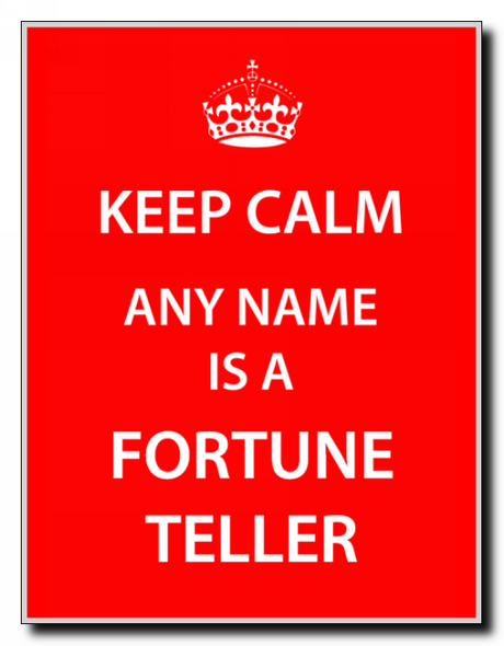 Fortune Teller Keep Calm Jumbo Magnet