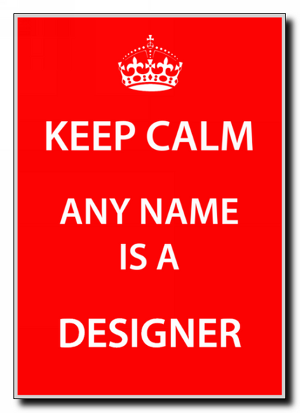 Designer Keep Calm Jumbo Magnet