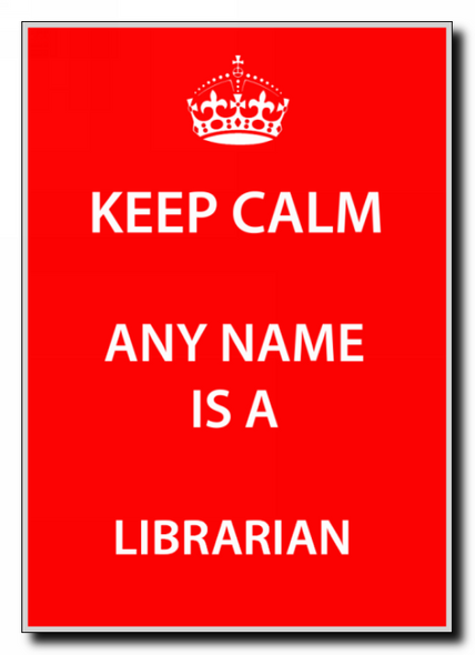 Librarian Keep Calm Jumbo Magnet