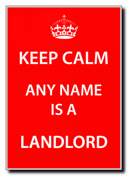 Landlord Keep Calm Jumbo Magnet