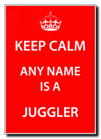 Juggler Keep Calm Jumbo Magnet