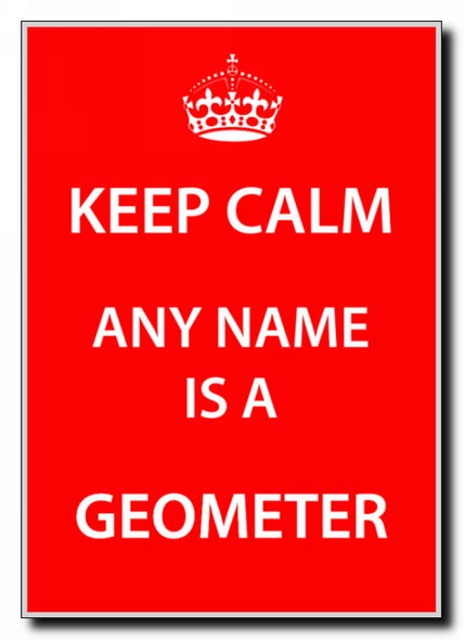 Geometer Keep Calm Jumbo Magnet