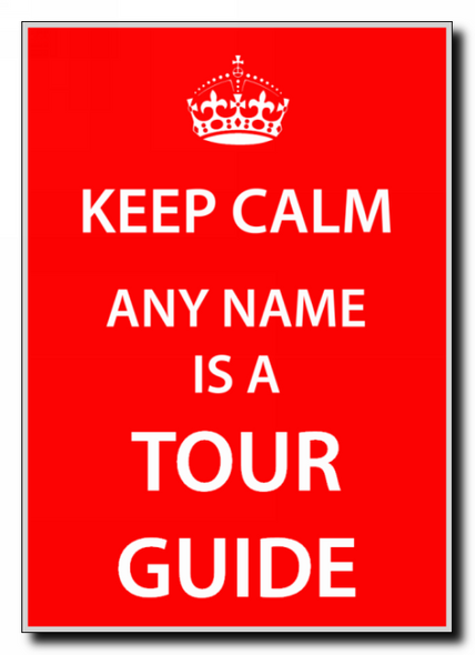 Tour Guide Keep Calm Jumbo Magnet