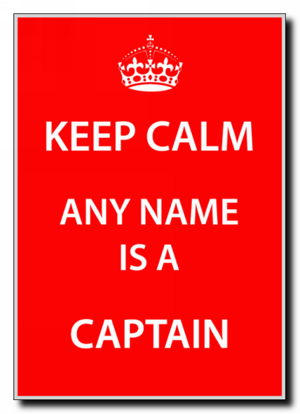 Captain Keep Calm Jumbo Magnet