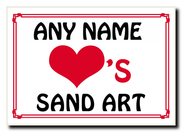 Love Heart Sand Art Jumbo Magnet