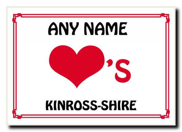 Love Heart Kinross-Shire Jumbo Magnet