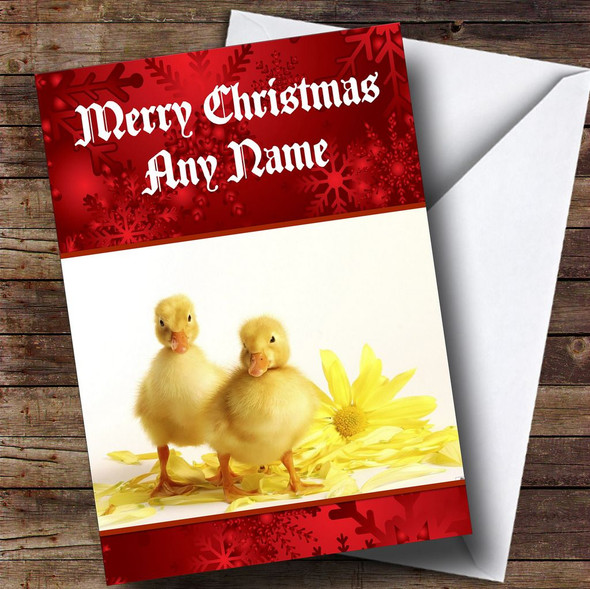 Ducklings Customised Christmas Card