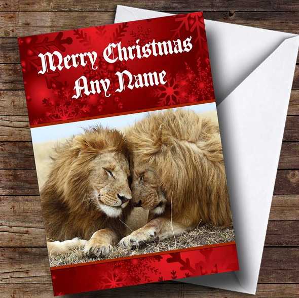 Lion Customised Christmas Card