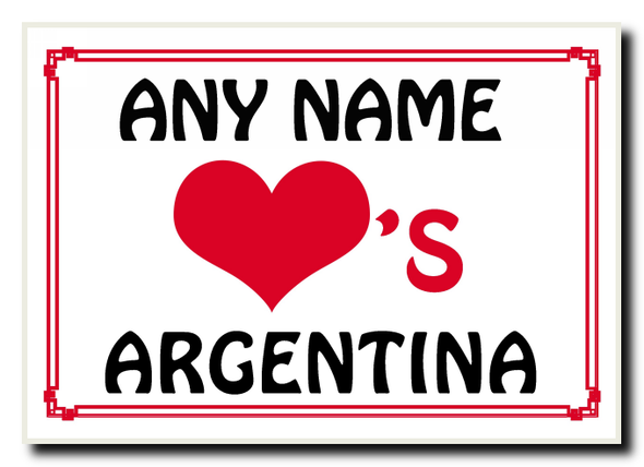 Love Heart Argentina Jumbo Magnet
