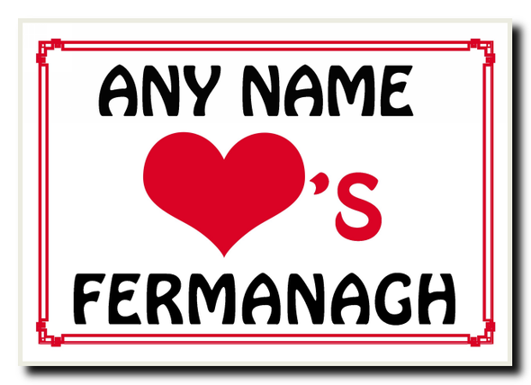 Love Heart Fermanagh Jumbo Magnet