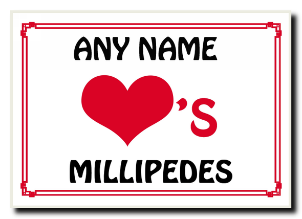 Love Heart Millipedes Jumbo Magnet
