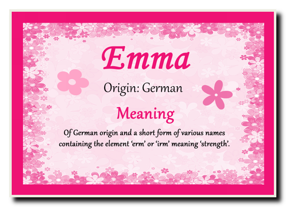 Emma Name Meaning Jumbo Magnet