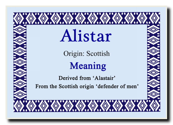 Alistar Name Meaning Jumbo Magnet