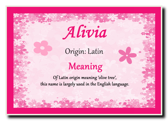 Alivia Name Meaning Jumbo Magnet Alivia Name Meaning Jumbo Magnet