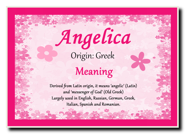 Angelica Name Meaning Jumbo Magnet