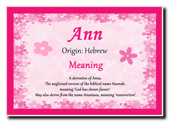 Ann Name Meaning Jumbo Magnet