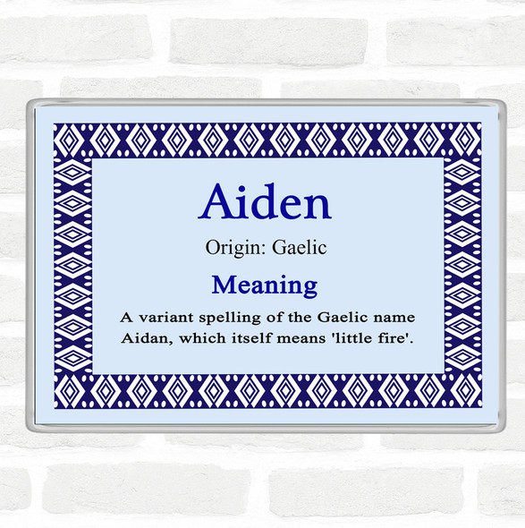Aiden Name Meaning Magnet Blue