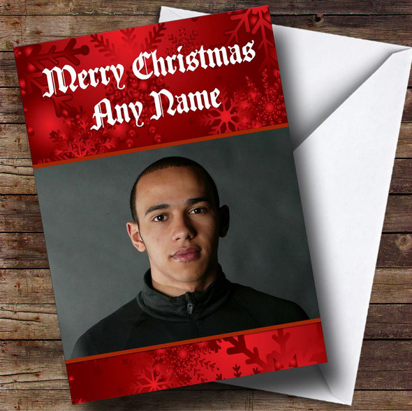 Formula Lewis Hamilton Customised Christmas Card