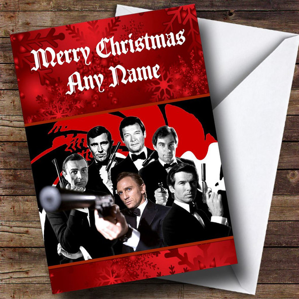 James Bond Customised Christmas Card