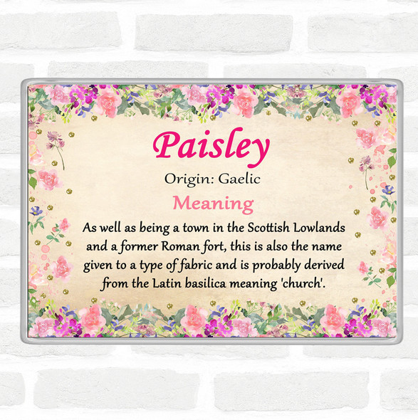 Paisley Name Meaning Magnet Floral