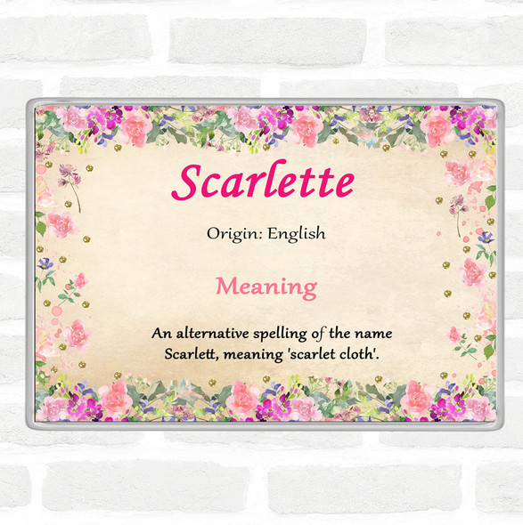 Scarlette Name Meaning Magnet Floral