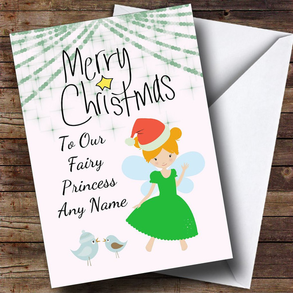 Ginger Fairy Princess Customised Christmas Card