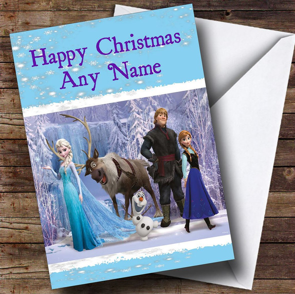 Frozen Anna Elsa Christmas Card Customised