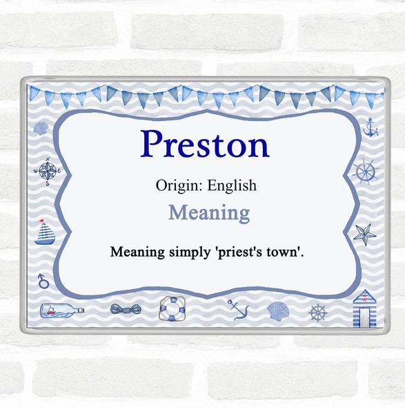 Preston Name Meaning Magnet Nautical