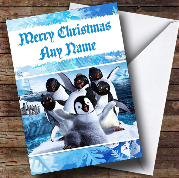 Happy Feet Customised Christmas Card